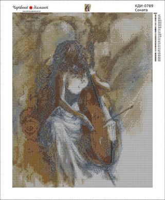 Купить Алмазная мозаика с полной закладкой полотна Чарующая музыка виолончели  в Украине