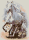 Белая лошадь Набор для алмазной мозаики на подрамнике 30х40см, Да, 30 x 40 см