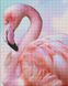 Рожевий фламінго ©Ira Volkova Діамантова мозаїка круглими камінчиками На підрамнику 40х50 см