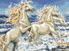 Лошади у моря Набор алмазной вышивки камнями, Нет, 30 x 40 см