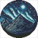 Ночное сияние с голограммными стразами ©art_selena_ua Алмазная мозаика на подрамнике круглой формы диаметром 19см, Да, d19 см