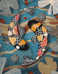 Купити Тропічні рибки Алмазна картина розфарбування 40 х 50 см  в Україні