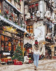 Купити Гуляючи новорічними вуличками. Картина за номерами  в Україні
