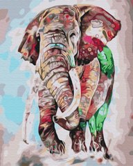 Купить Раскрашивание по номерам Радужный слон (без коробки)  в Украине