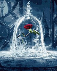 Купити Зимова троянда. Цифрова картина за номерами (без коробки)  в Україні