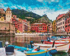 Купить Поселок Италии Мозаичная картина по номерам 40х50 см  в Украине