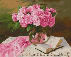 Купити Садові троянди Алмазна картина на підрамнику 40 х 50 см  в Україні