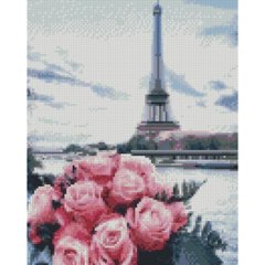 Купить Розы в Париже 30х40 см Алмазная картина по номерам круглыми камушками  в Украине