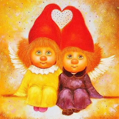 Купить Алмазная мозаика с полной закладкой полотна Ангелы любви худ. Chuvilyaeva Galina  в Украине