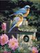 Птицы в цветах. Раскраска по номерам на дереве, Подарочная коробка, 30 х 40 см