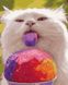 Кіт з морозивом Антистрес розфарбування по цифрам без коробки, Без коробки, 40 х 50 см