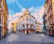 Улочками города Торунь Раскраска по номерам, Без коробки, 40 х 50 см