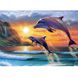 Пара дельфинов Набор для алмазной мозаики на подрамнике 30х40см, Да, 30 x 40 см