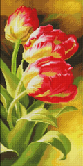 Купити Алмазна мозаїка Букет тюльпанів Панно 30x60 TS1302  в Україні
