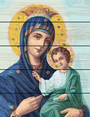 Купить Цифровая картина раскраска по дереву Иверская божья матерь  в Украине