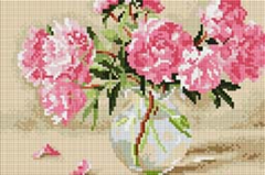 Купить Алмазная мозаика 20х30 Розовые пионы  в Украине