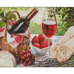 Купити Пікнік з вином 30х40 см (KB048) Набір для творчості алмазна картина  в Україні