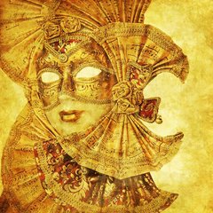 Купить Венецианская маска Набор для алмазной вышивки квадратными камушками  в Украине