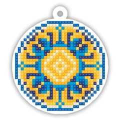 Звезда Набор для изготовления патриотического шарика алмазной мозаикой на деревянной основе DMS-002(4)