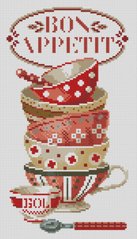 Купить Набор алмазной мозаики Красные чашки 22x38 см  в Украине