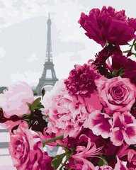 Купити Квіти Парижа Картина антистрес за номерами без коробки  в Україні