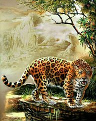 Купити Алмазна вишивка Леопард  в Україні