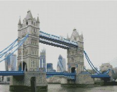 Купити Лондонський Tower Bridge Набір для алмазної мозаїки круглими камінчиками  в Україні