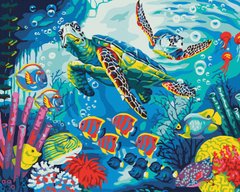 Купить Рисование цифровой картины по номерам Подводный мир  в Украине