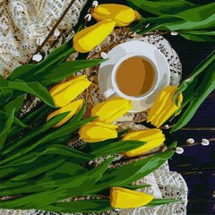 Купити Набір для малювання по цифрам Ідейка Весняний сніданок ©katryn_elen 40 х 40 см  в Україні