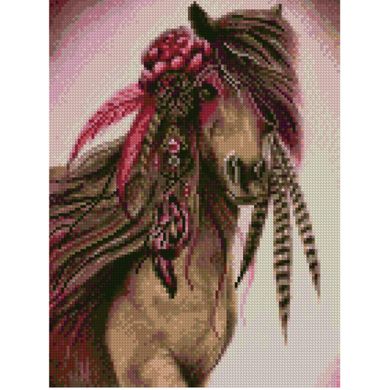 Купить Сказочная лошадь Мозаика камнями по номерам С подрамником  в Украине