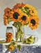 Натюрморт з соняшником та фруктами Алмазна картина розфарбування 40 х 50 см, Подарункова коробка, 40 х 50 см