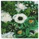 Алмазна вишивка круглими камінчиками Зелені відтінки квітів На підрамнику, Так