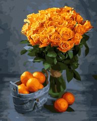 Купити Букет жовтих троянд Цифрова картина за номерами (без коробки)  в Україні