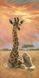 Алмазная вышивка Жираф на закате, Нет, 30 х 60 см