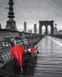 Червона парасолька на мосту Цифрова картина за номерами (без коробки), Без коробки, 40 х 50 см