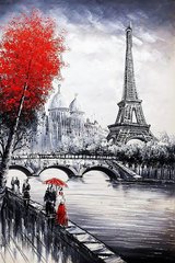 Купить Алмазная вышивка с полной закладкой полотна Осенний Париж  в Украине