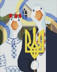 Купити Набір для діамантової мозаїки Круглі камінчики "Українська готика" 40х50см  в Україні