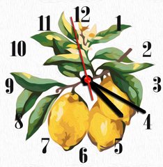 Купить Раскраска по номерам Часы Лимоны  в Украине