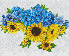 Купити Квітуча батьківщина ©Mariia Davydova Алмазна мозаїка на підрамнику 40х50см  в Україні