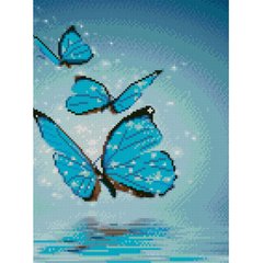 Купить Волшебные бабочки Алмазная вышивка круглыми камушками На подрамнике  в Украине