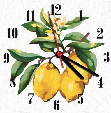 Купить Раскраска по номерам Часы Лимоны  в Украине