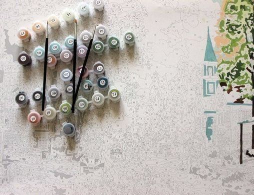 Купити Розфарбування по номерах на полотні Загадковий сад ©annasteshka  в Україні