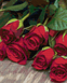 Червоні троянди Алмазна мозаїка квадратні стрази