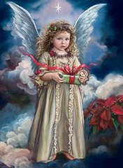 Купить Ангел хранитель с небес Алмазная мозаика На подрамнике 40 на 50 см  в Украине