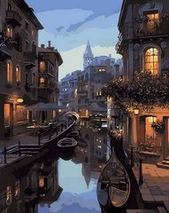Купити Картина розфарбування по номерах Нічні канали Венеції  в Україні