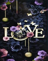 Купити Набір для малювання за номерами (без коробки) Love (із золотою фарбою)  в Україні