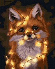 Купити Набір для малювання картини за номерами Святкова лисичка (золоті фарби)  в Україні