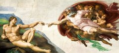 Купить Алмазная мозаика с полной закладкой полотна Сотворение Адама худ. Michelangelo Buonarroti  в Украине