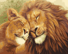 Купить Лев и львица Картина по номерам ТМ АртСтори  в Украине