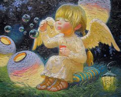 Купить Ангел детства Набор для алмазной мозаики на подрамнике 30х40см  в Украине